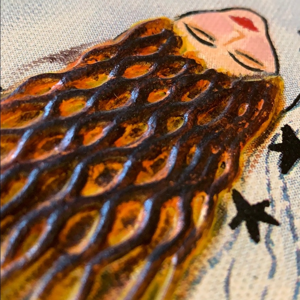 Hand painted art  “shoot for the moon” - Picture 4 of 8